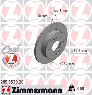Тормозной диск ZIMMERMANN 285353020