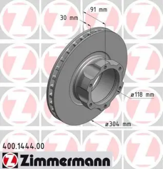 Тормозной диск ZIMMERMANN 400144400
