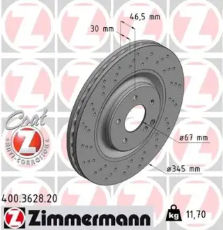 Диск гальмівний ZIMMERMANN 400362820