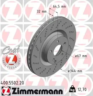 Тормозной диск ZIMMERMANN 400550220