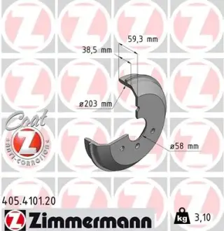 Тормозной барабан ZIMMERMANN 405410120