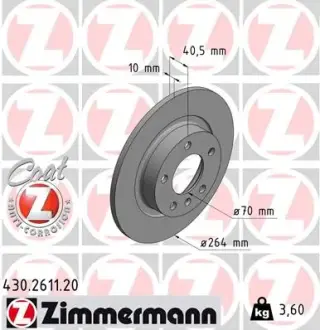Тормозной диск ZIMMERMANN 430261120