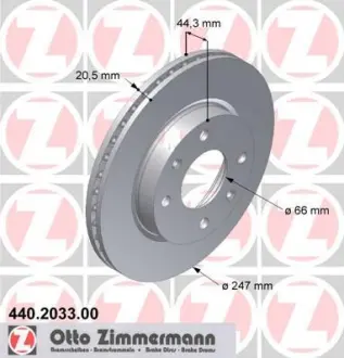 Тормозной диск ZIMMERMANN 440203300