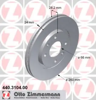 Диск гальмівний ZIMMERMANN 440310400