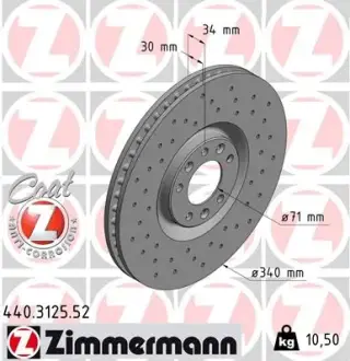 Тормозной диск ZIMMERMANN 440312552