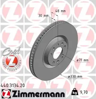 Тормозной диск ZIMMERMANN 440313420