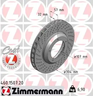 Тормозной диск ZIMMERMANN 460150720