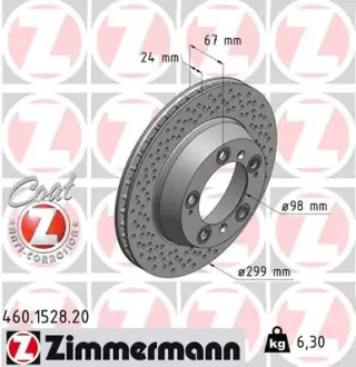 Тормозной диск ZIMMERMANN 460152820