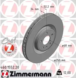 Тормозной диск ZIMMERMANN 460155220