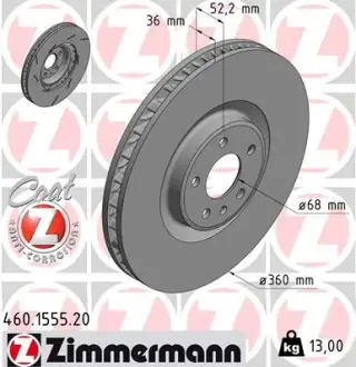 Диск гальмівний ZIMMERMANN 460155520