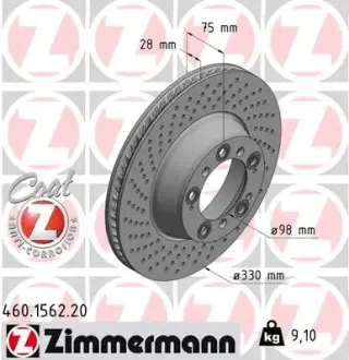 Тормозной диск ZIMMERMANN 460156220