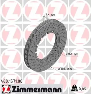 Тормозной диск ZIMMERMANN 460157100