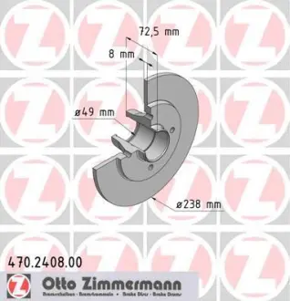 Диск гальмівний ZIMMERMANN 470240800