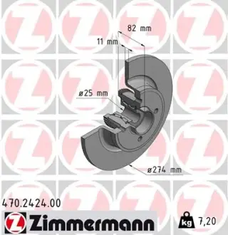 Диск гальмівний ZIMMERMANN 470242400