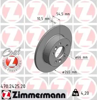 Тормозной диск ZIMMERMANN 470242520