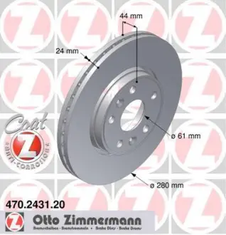 Диск гальмівний ZIMMERMANN 470243120