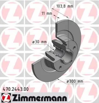 Тормозной диск ZIMMERMANN 470244300