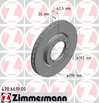 Диск гальмівний ZIMMERMANN 470661900
