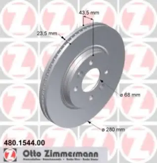 Тормозной диск ZIMMERMANN 480154400