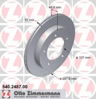 Диск гальмівний ZIMMERMANN 540248700